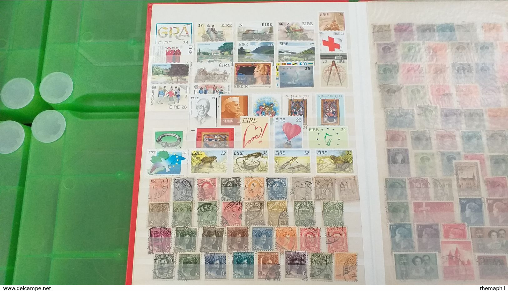 lot n° TH 687  LUXEMBOURG , LIECHENSTEIN un bon classeur de timbres neufs ou obl.