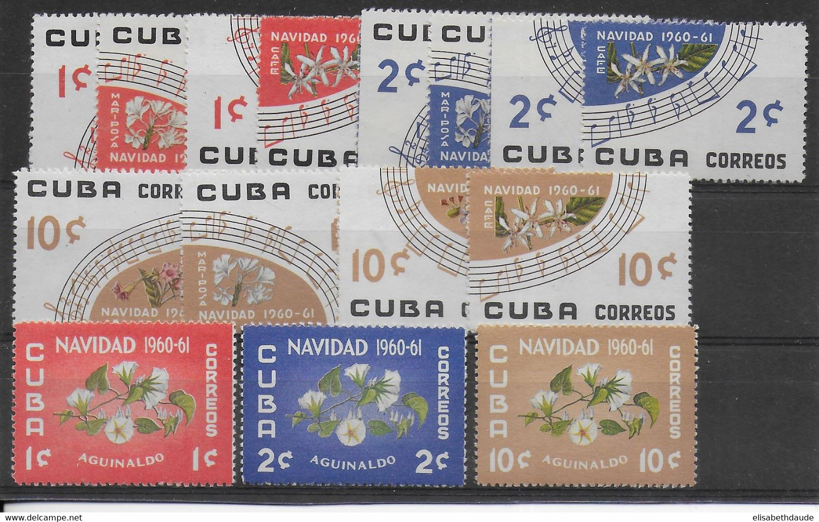 1960 - YVERT SERIE N°535/549 ** MNH - FLORE - COTE = 90 EURO - Unused Stamps