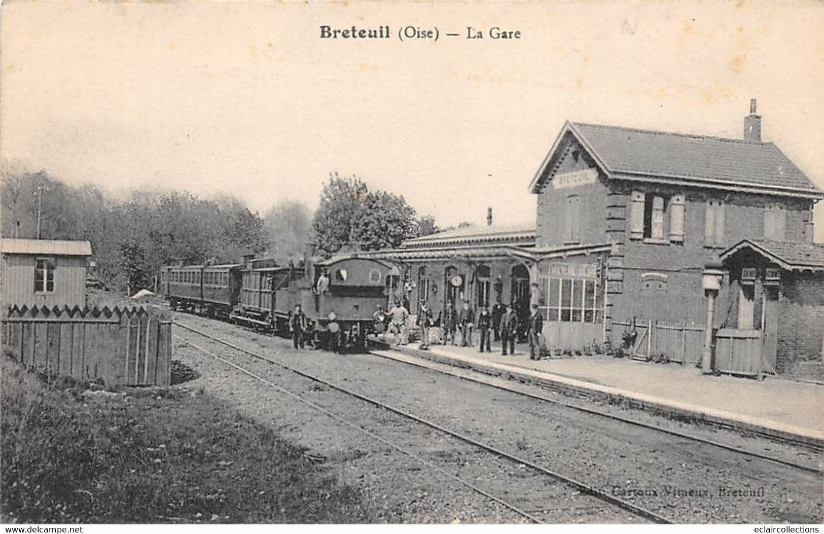 Breteuil          60        Intérieur De La Gare. Train          (voir Scan) - Breteuil