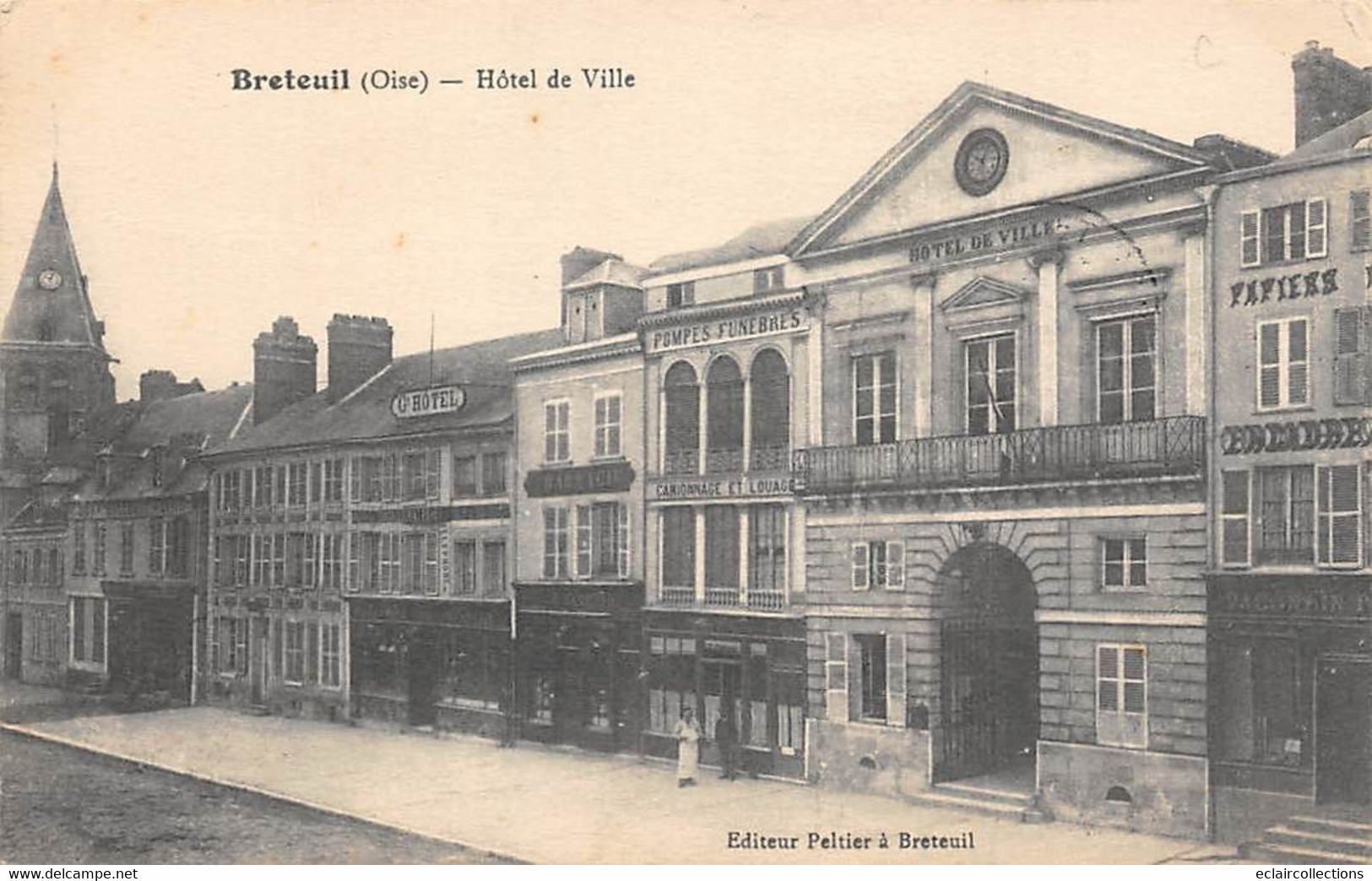 Breteuil          60         Place Et Hôtel De Ville         (voir Scan) - Breteuil