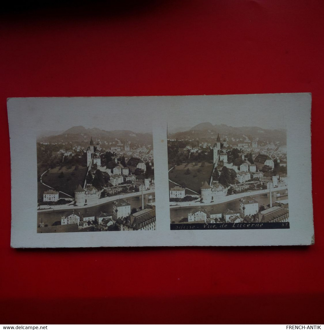 PHOTO STEREO SUISSE VUE DE LUCERNE - Stereo-Photographie