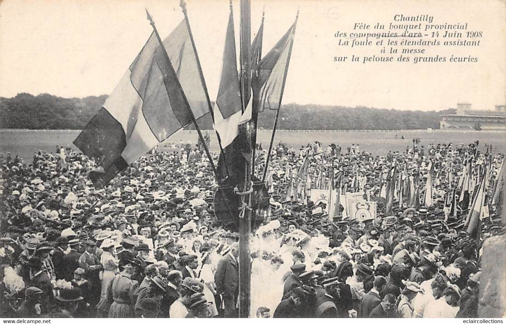 Chantilly          60          Fête Du Bouquet Provincial Compagnies D'arcs     1908   (voir Scan) - Chantilly