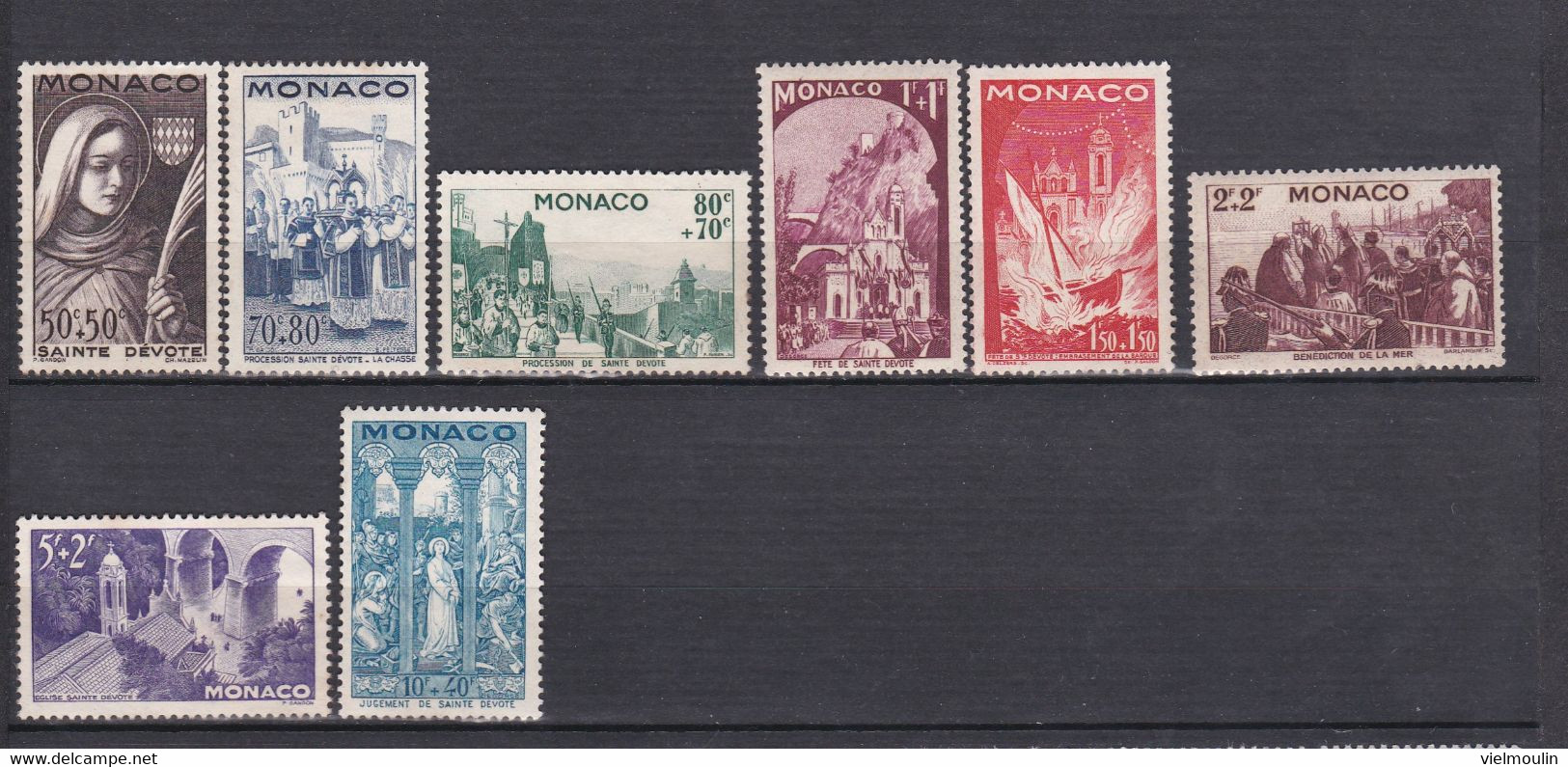 TIMBRES MONACO  SAINTE DEVOTE * DU N° 265 AU 272 PM - Sonstige & Ohne Zuordnung