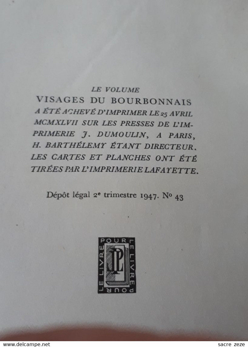 VISAGES DU BOURBONNAIS-coll. Provinciales-1947 - Bourbonnais