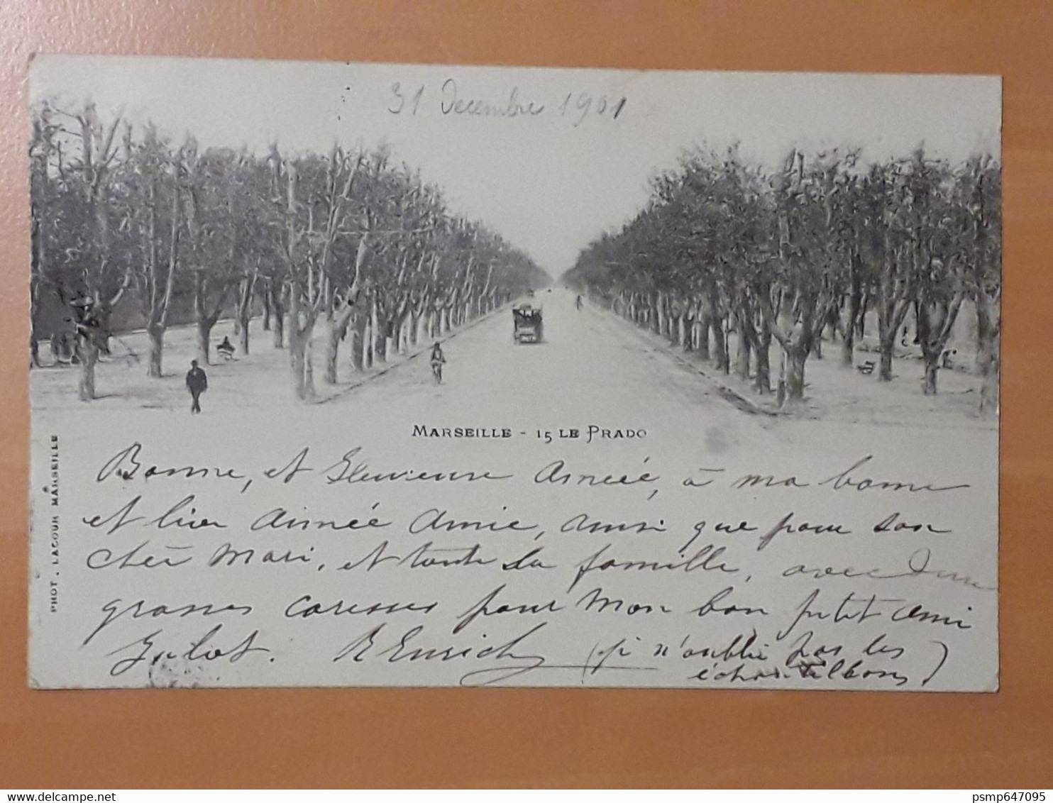 Carte Postale Marseille Le Prado 1901 - Parques, Jardines