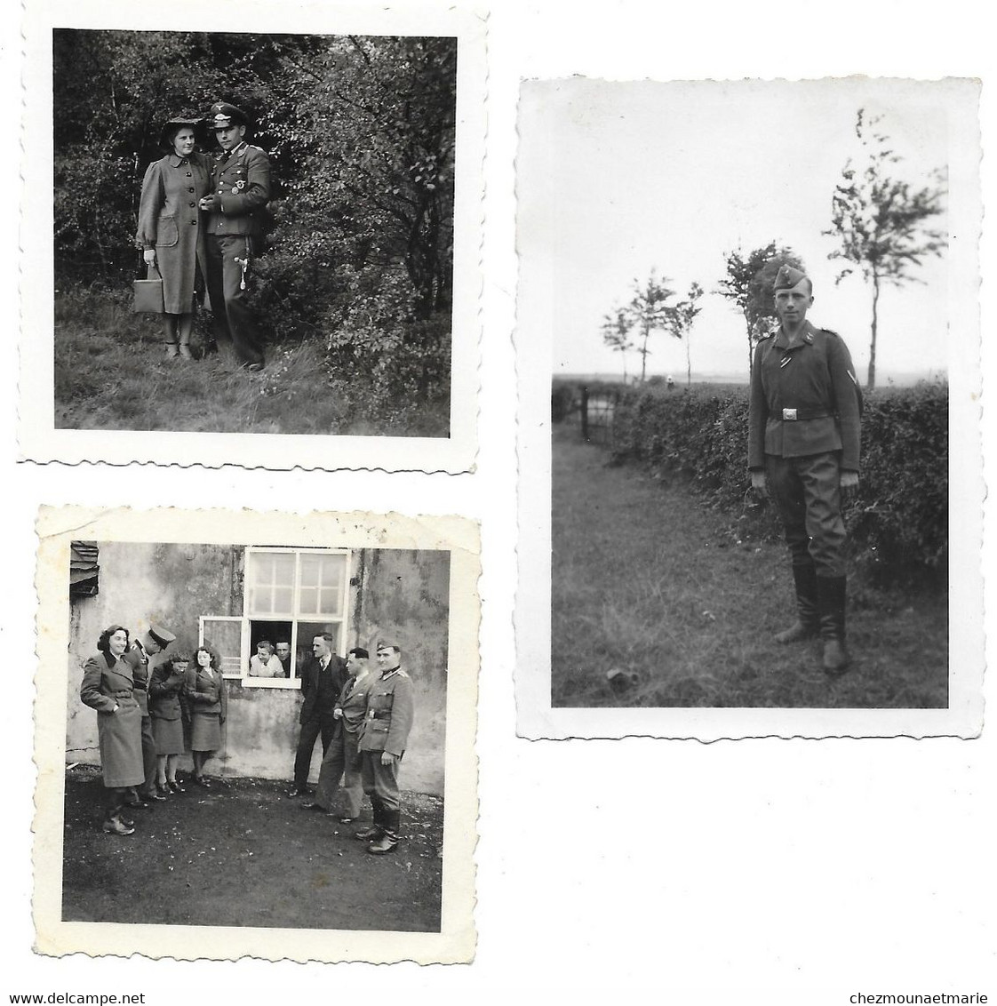 MILITAIRES ALLEMANDS DONT OFFICIER LUFTWAFFE - LOT DE 3 PHOTOS - Guerra, Militares