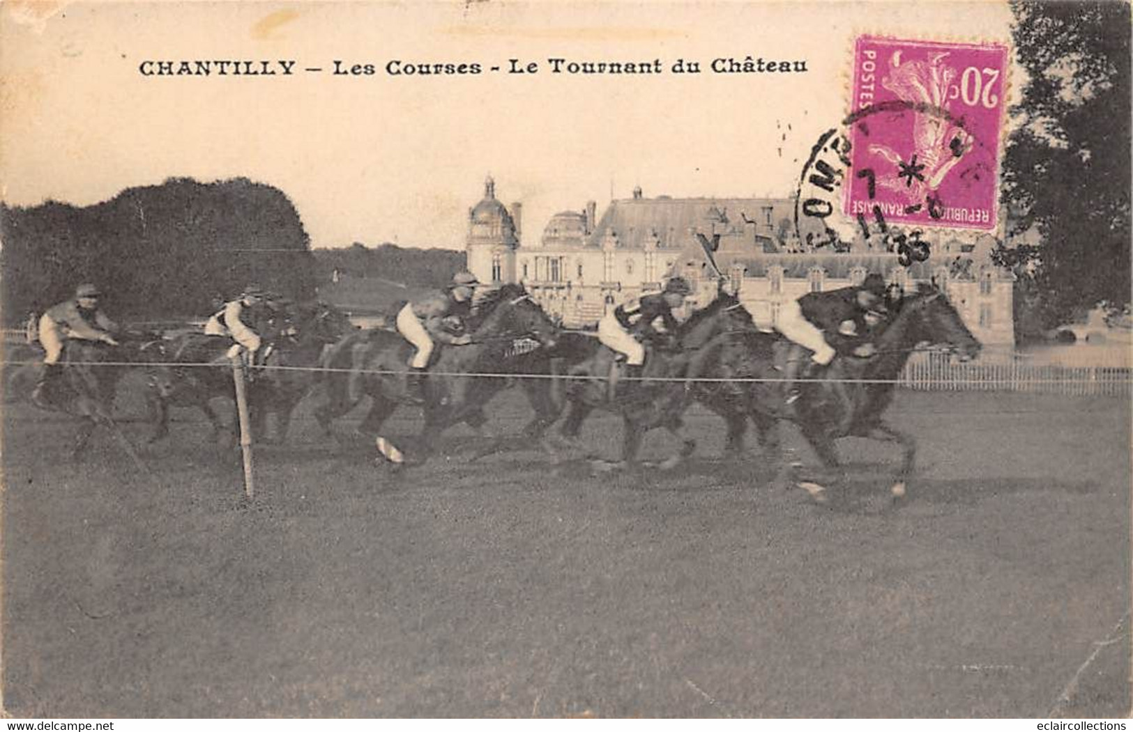 Chantilly         60         Hippisme. Les Courses, Le Tournant Du Château  (voir Scan) - Chantilly