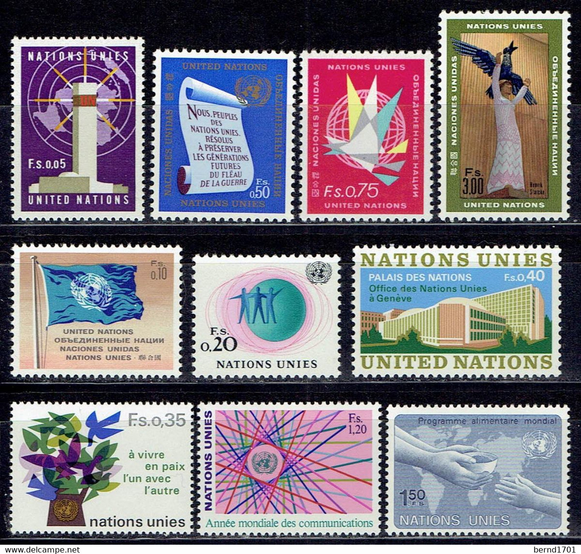 UN Genf - Lot Postfrisch / MNH ** (C873) - Other & Unclassified