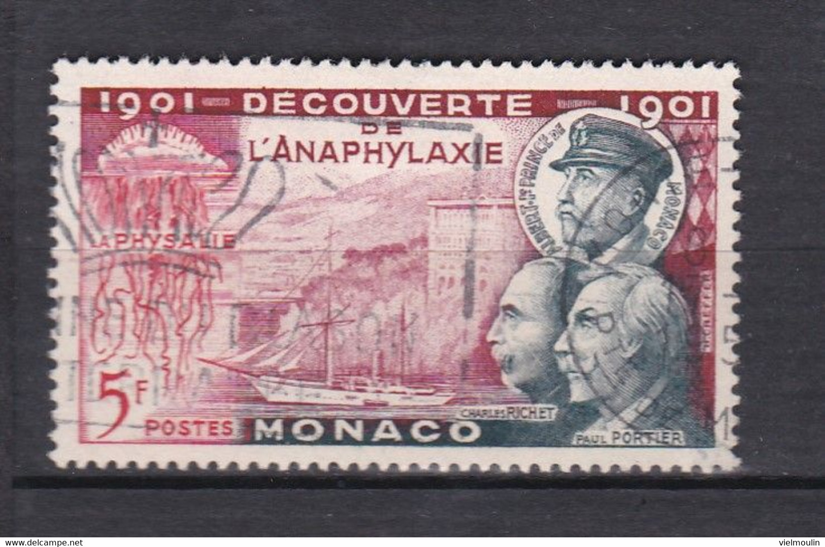 TIMBRES MONACO  ANAPHYLAXIE OBLITERE DU N° 395  PM - Andere & Zonder Classificatie