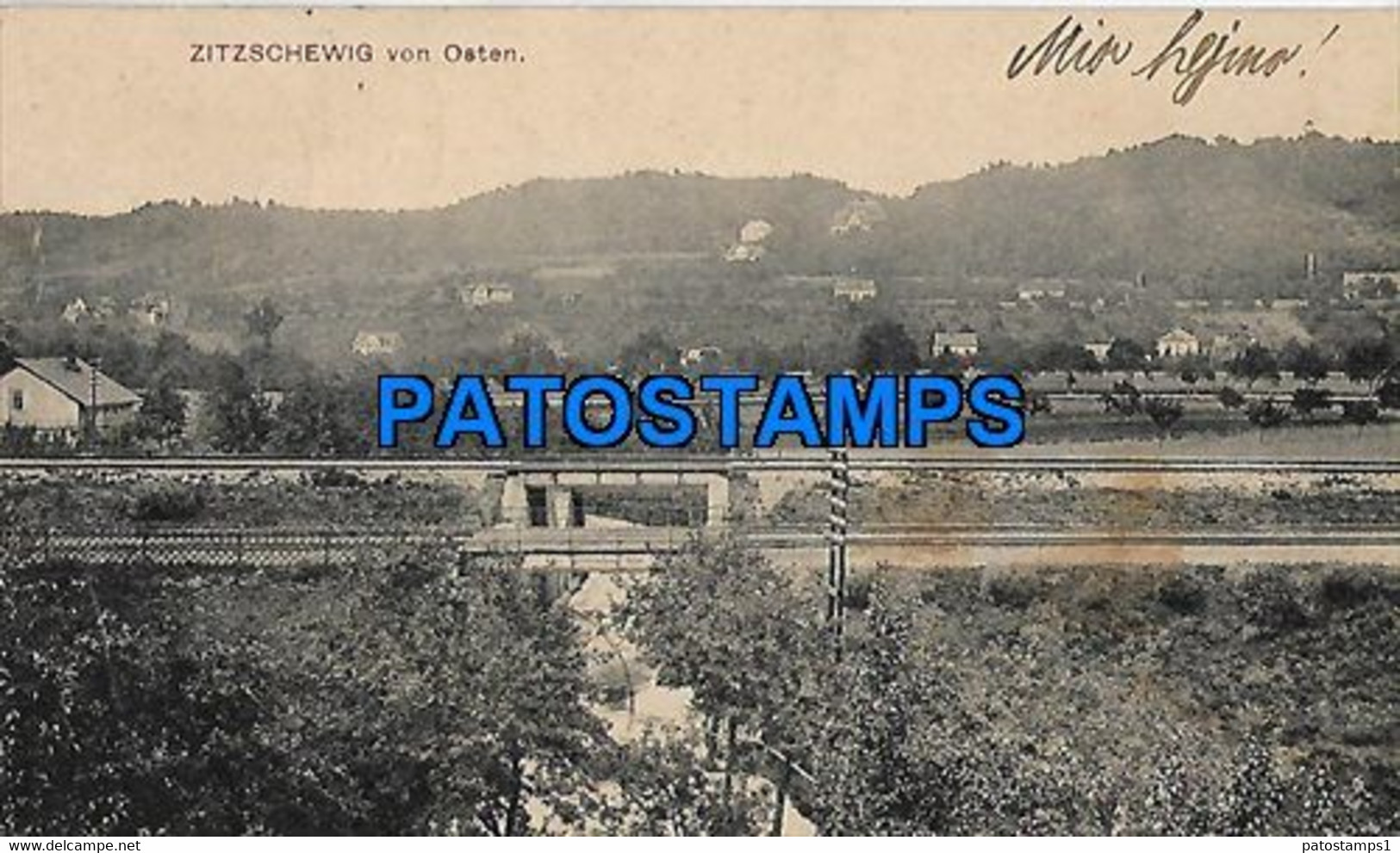 146801 GERMANY ZITZSCHEWIG VON OSTEN VIEW PARTIAL POSTAL POSTCARD - Otros & Sin Clasificación