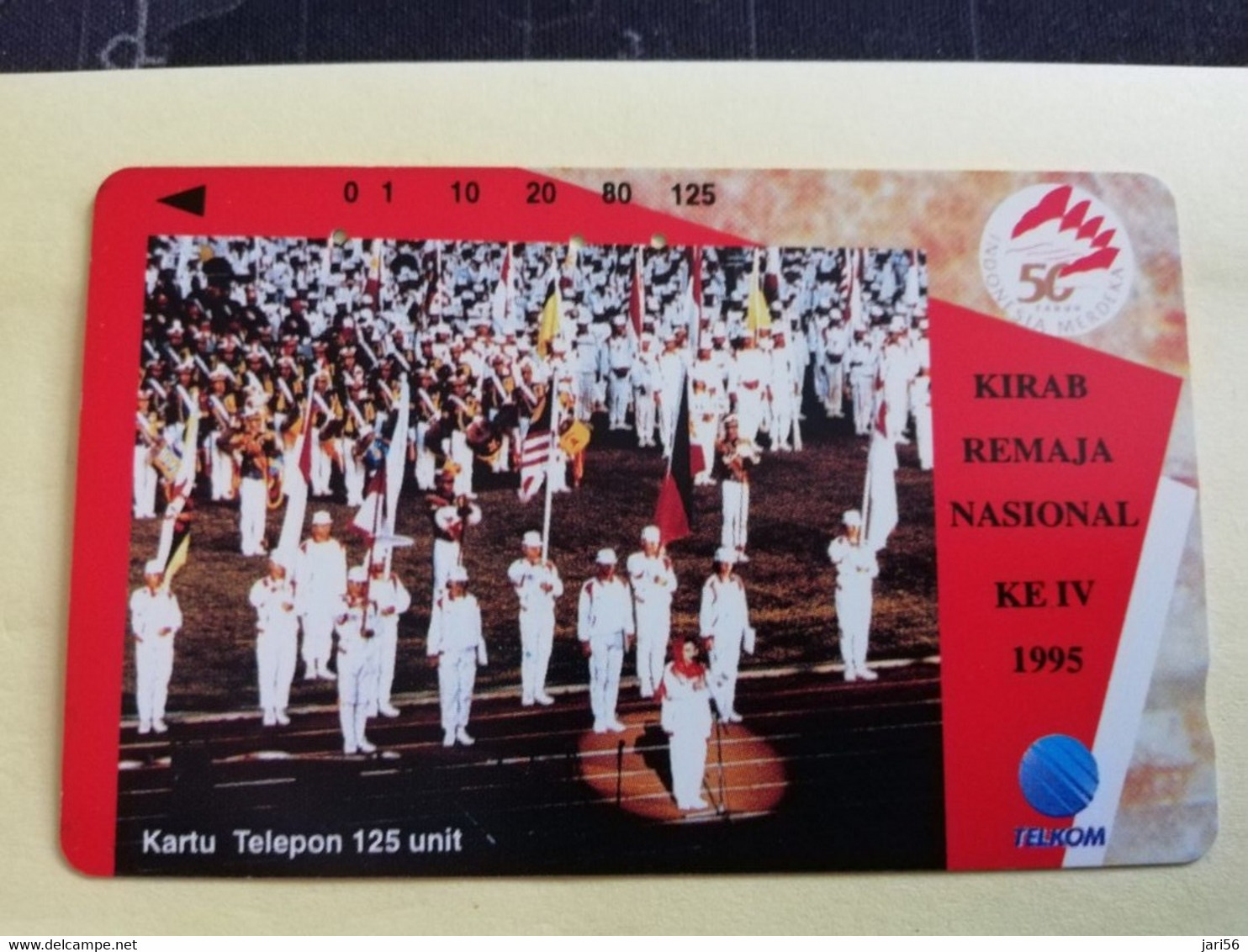 INDONESIA  3 Used Cards 75, 125,250 UNITS  Kirab Remaja Nasional 1995       Fine Used Cards   **3741 ** - Indonésie