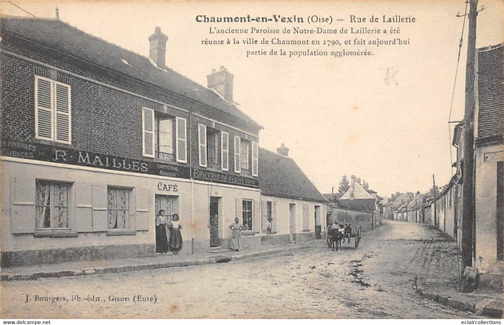 Chaumont En Vexin      60       Rue De La Laiterie .   Café Epicerie       (voir Scan) - Chaumont En Vexin