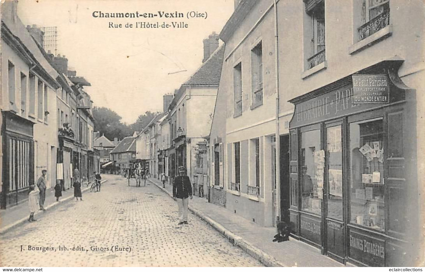 Chaumont En Vexin      60      Rue De L'Hôtel De Ville  Librairie. Vente De Cartes Postales     (voir Scan) - Chaumont En Vexin