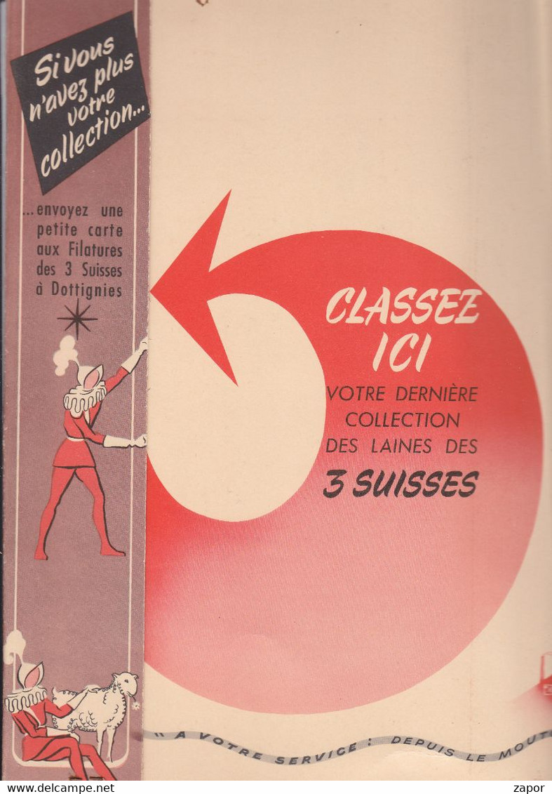 3 Suisses - Les Feuillets Du Tricot - Revue Mensuelle - Dottignies - 1953 - Patterns