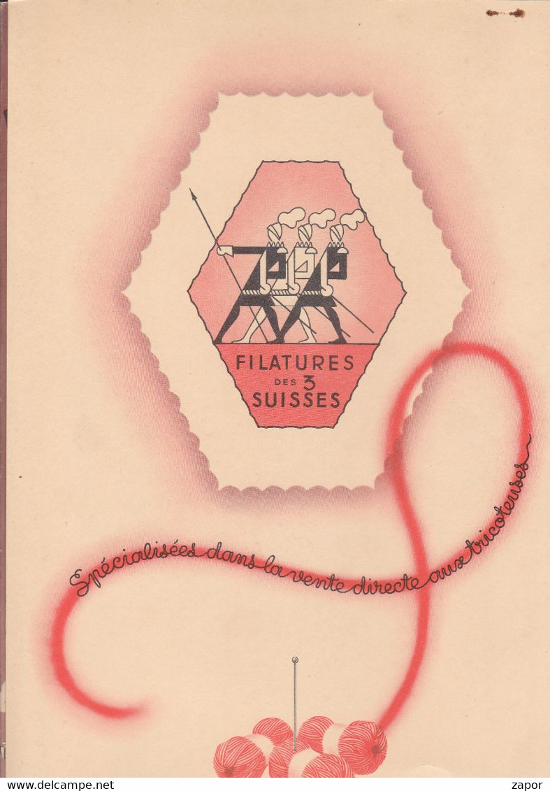3 Suisses - Les Feuillets Du Tricot - Revue Mensuelle - Dottignies - 1953 - Schnittmuster