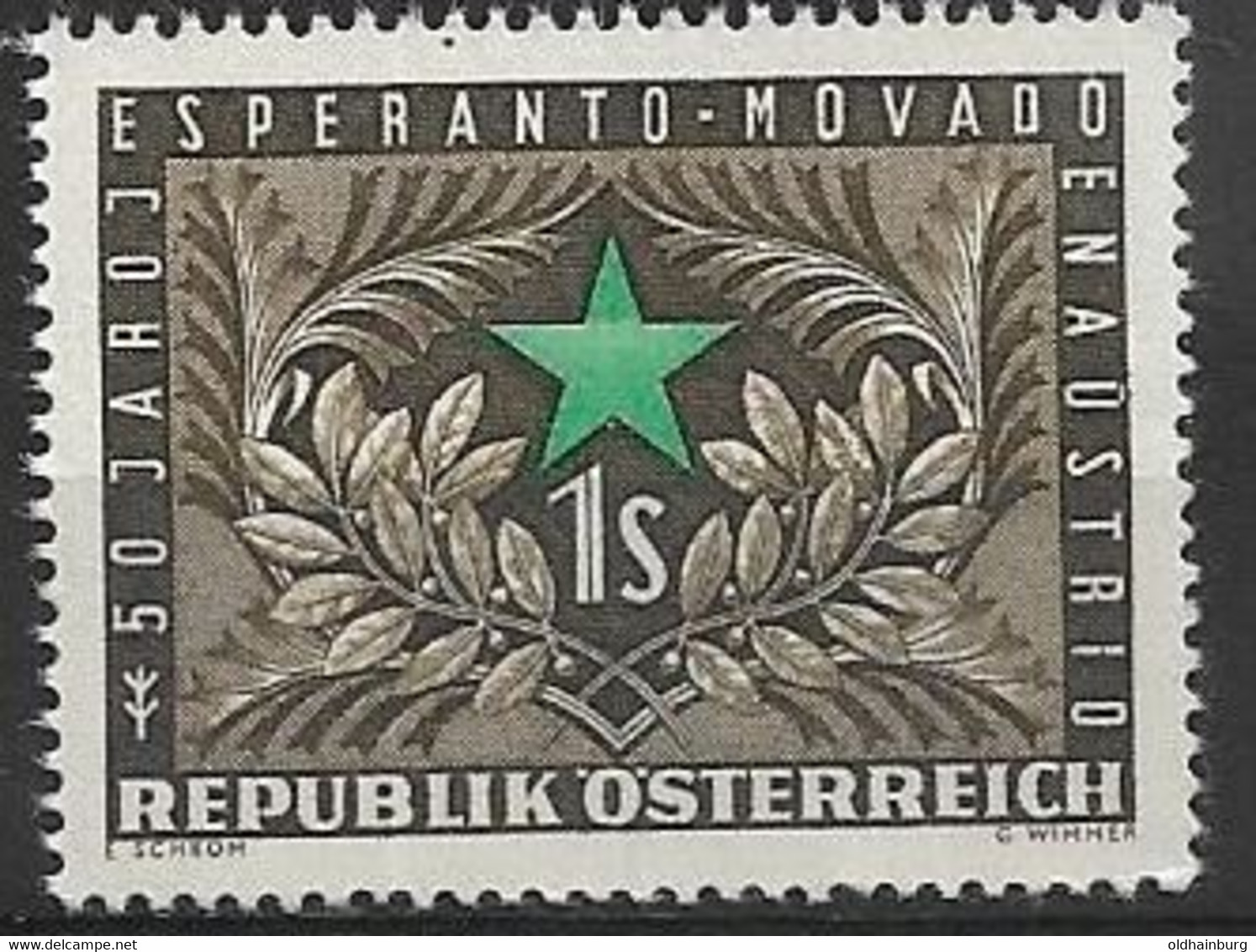 4090b20: Österreich 1954, 50 Jahre Esperantobewegung In Österreich, ANK 1014 ** (7.- €) - Esperanto