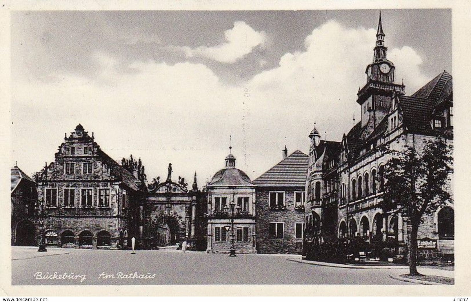 AK Bückeburg - Am Rathaus - 1951 (52634) - Bueckeburg