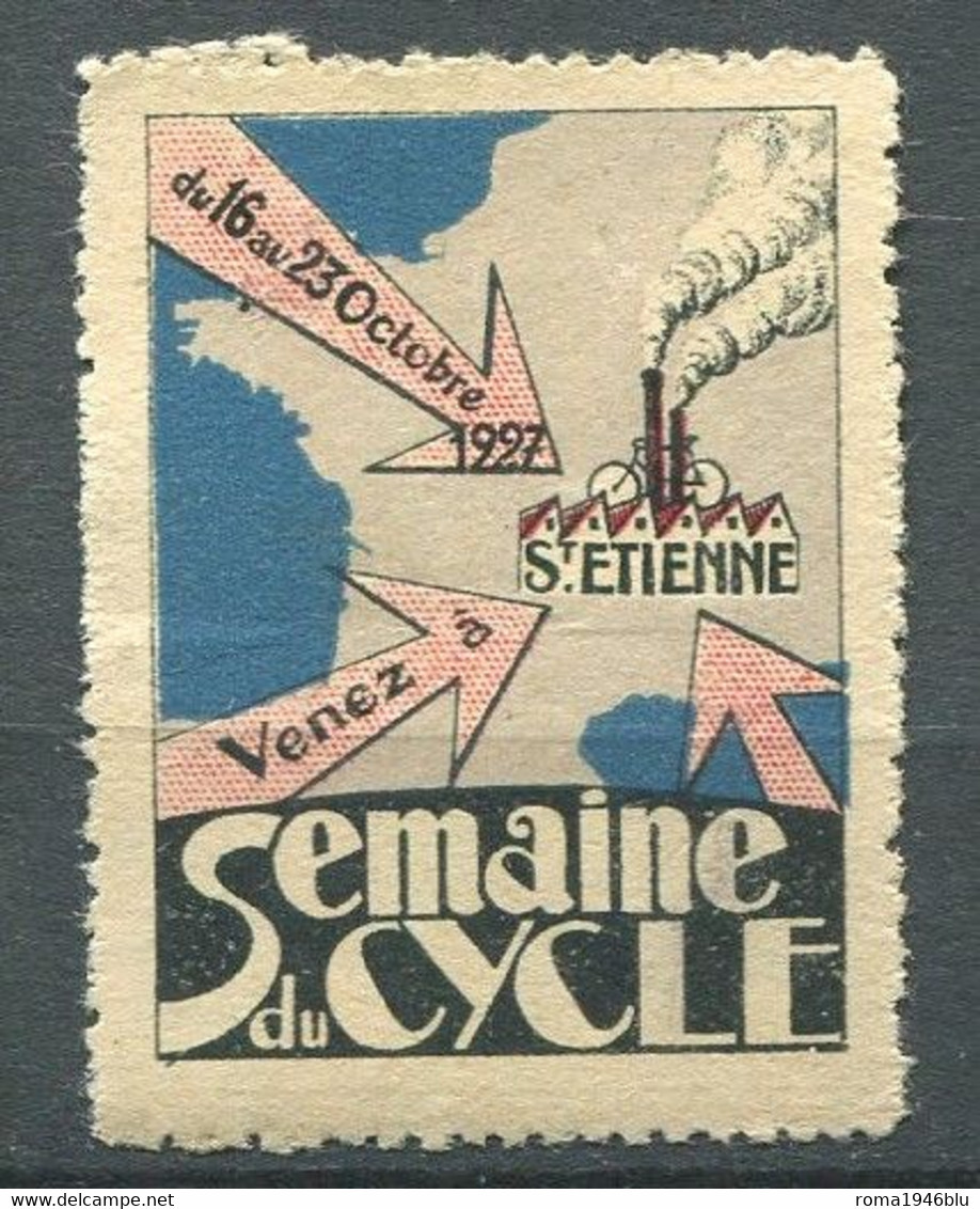 SAINT ETIENNE 1927 SEMAINE DU CYCLE - Erinnophilie