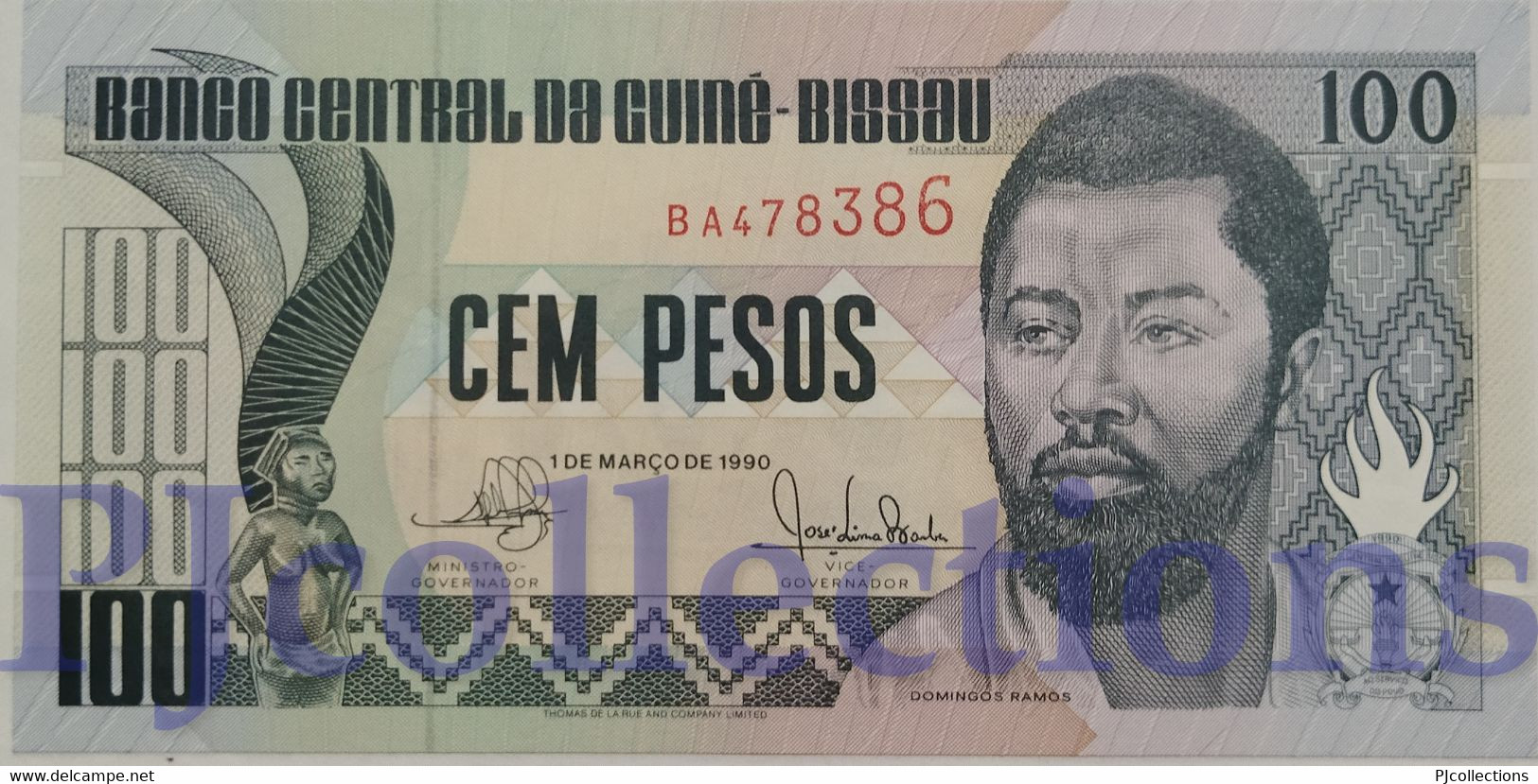 GUINEA BISSAU 100 PESOS 1990 PICK 11 UNC - Guinea-Bissau