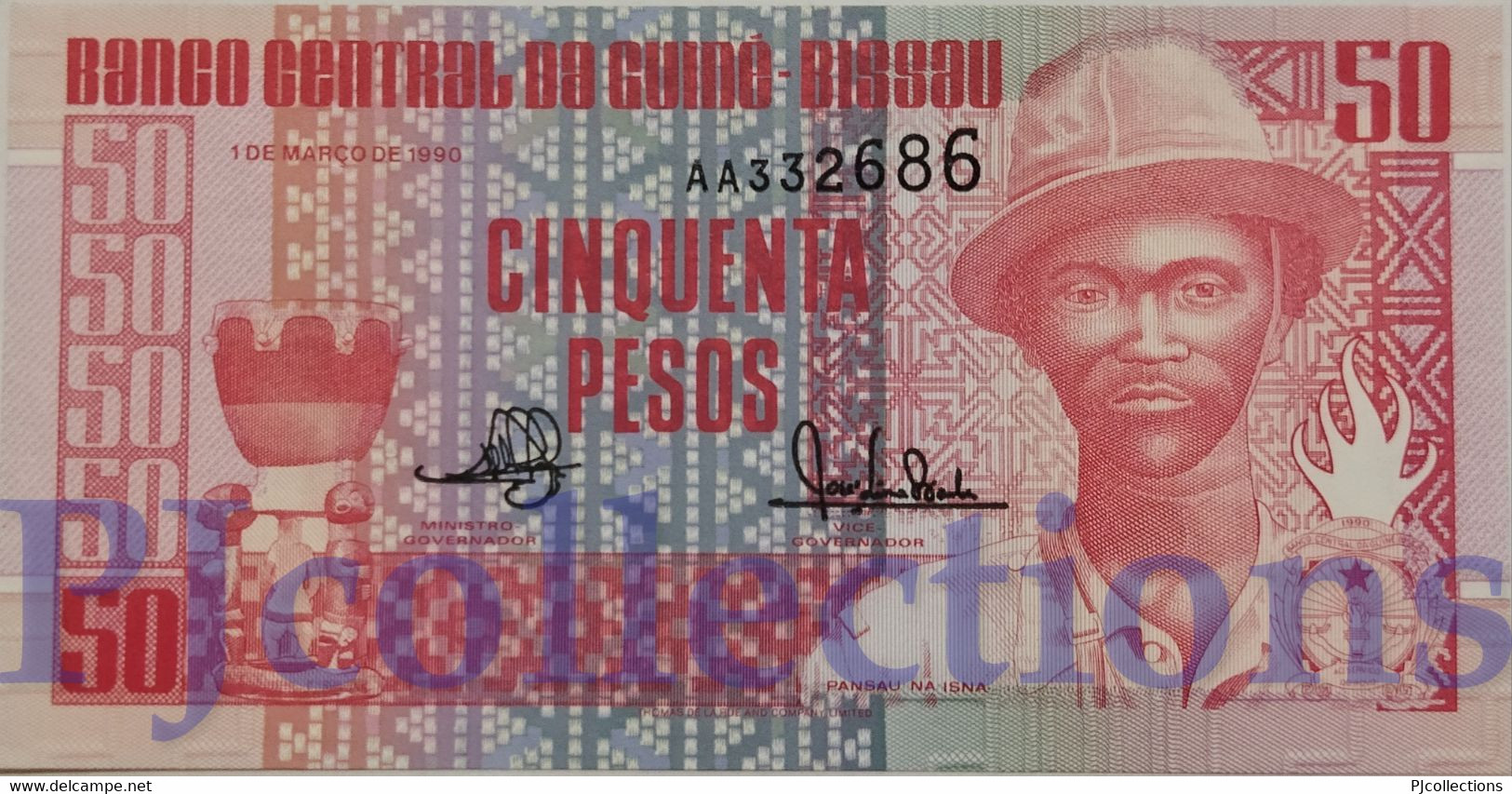 GUINEA BISSAU 50 PESOS 1990 PICK 10 UNC - Guinea–Bissau