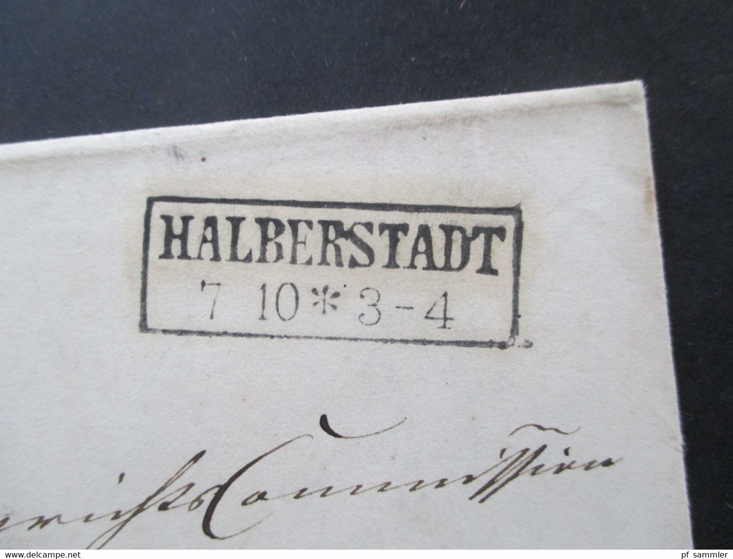 Altdeutschland Sachsen 7.10.1862 Beleg Mit Inhalt Roter Stp. Recomandirt Und Schwarzer Ra2 Halberstadt. Charge! Frei! - Sachsen