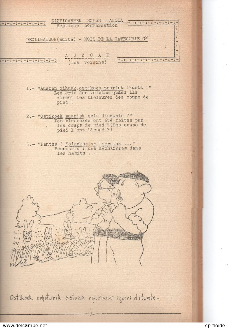 PAYS BASQUE . " MÉTHODE BASQUE " . Dom J.B. HARYMBAT Et Dom BLAISE PONS . FASCICULE 1 . ÉDITIONS EZKILA - Réf. N°1 RE - - Pays Basque