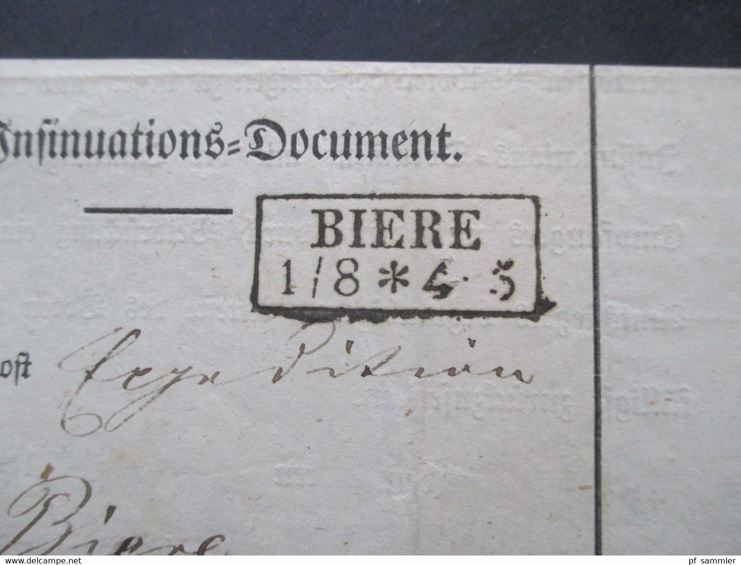 Altdeutschland Sachsen 1.8.1862 Beleg / Post Behändigungsschein Portofreie Justizsache Stp. K. Pr. Post Exped. Biere - Saxony