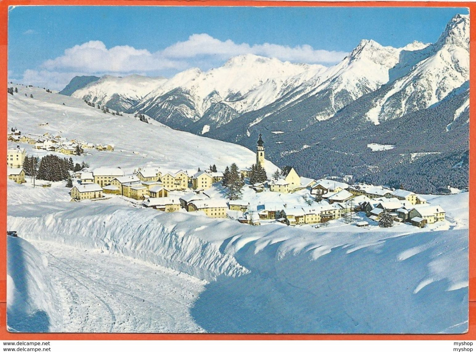 SU003, * Ftan Piz Lischanna * With VIEW OF THE VILLAGE * SENT TO SWEDEN, SE SCANS ! - Ftan