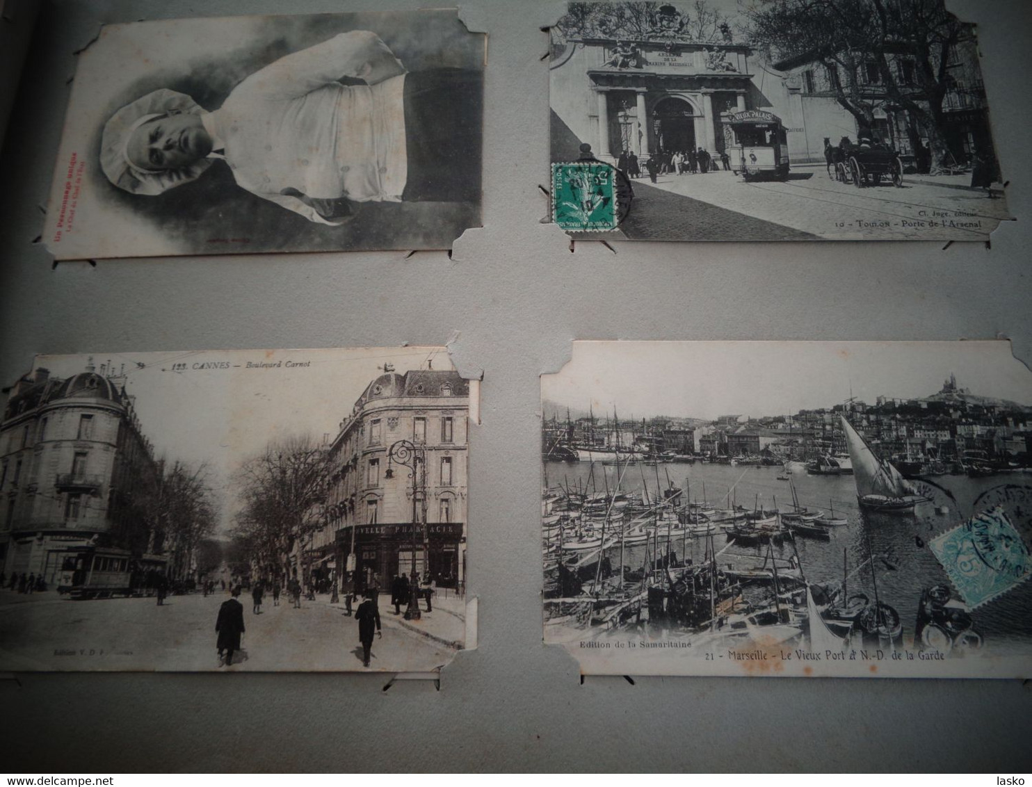 ALBUM DE CARTES ANCIENNES DE FAMILLE , FRANCE - ETRANGER - TOUTES LES CARTES SONT SCANER