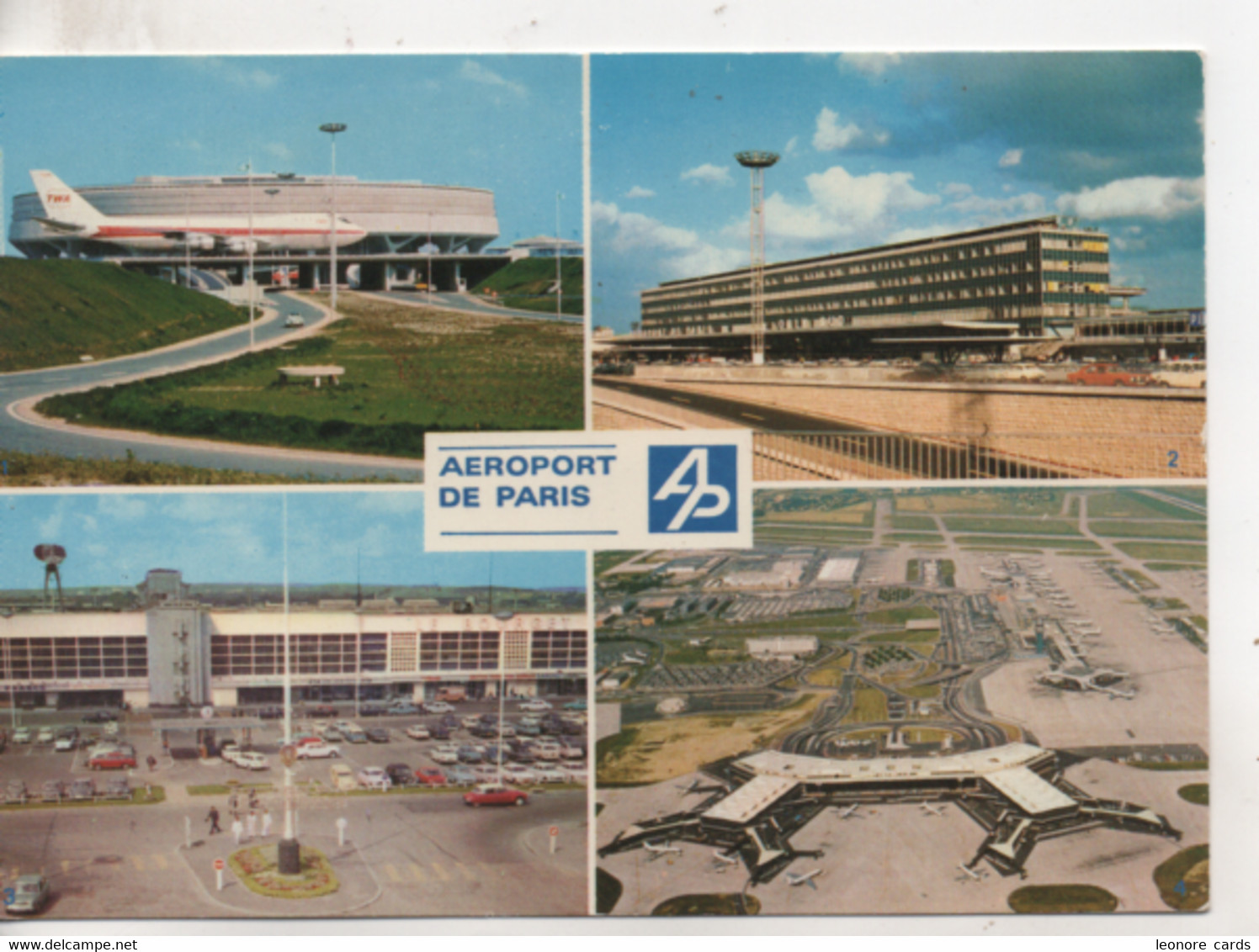 Cpa.75.Aéroport De Paris.aérogare Charles De Gaulle,Orly-Sud,Bourget Et Orly-Ouest - Aeroporto