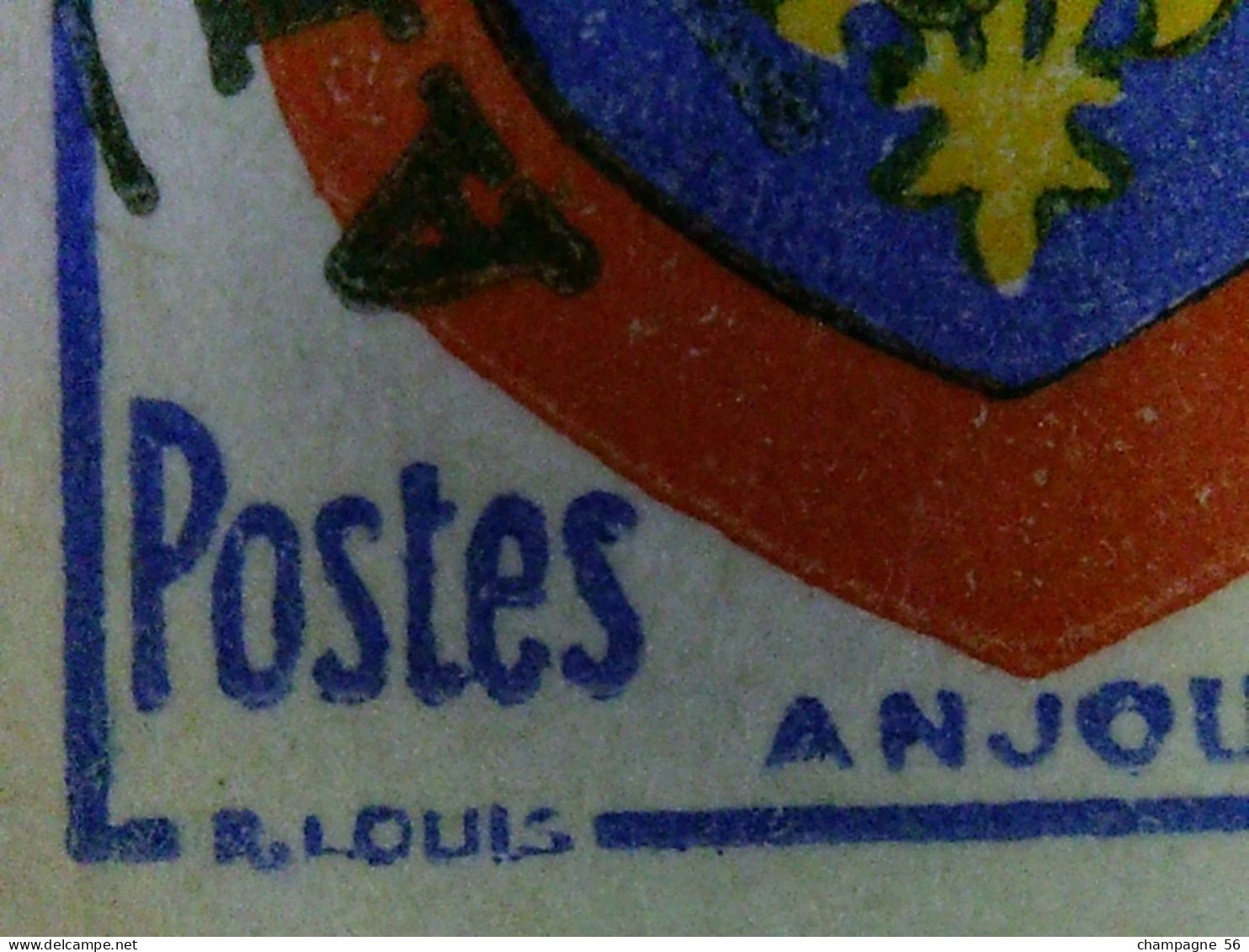 VARIÉTÉS PREOBLITERES 1949 -1951 N° 105 BLASON D'ANJOU SCH  OBLITERE / 10 SCANNE / + 1 SCANNE Y/T - Gebraucht