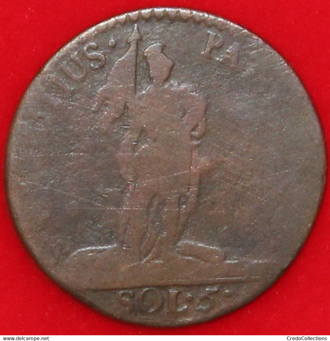 5 Soldi 1795, KM91, Sardaigne, AG+ - Piemonte-Sardinië- Italiaanse Savoie