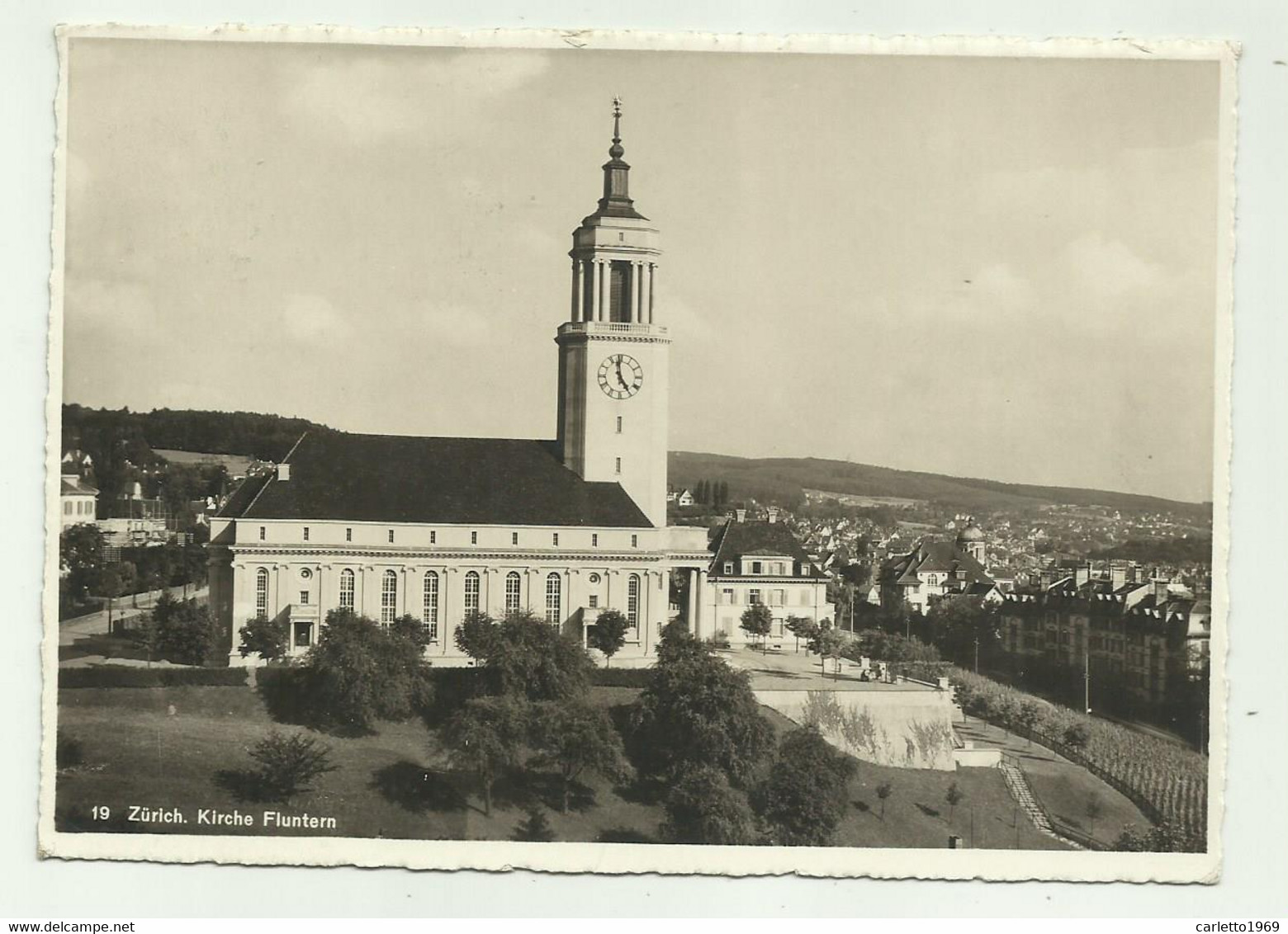 ZURICH. KIRCHE FLUNTERN -  VIAGGIATA   FG - Fluntern