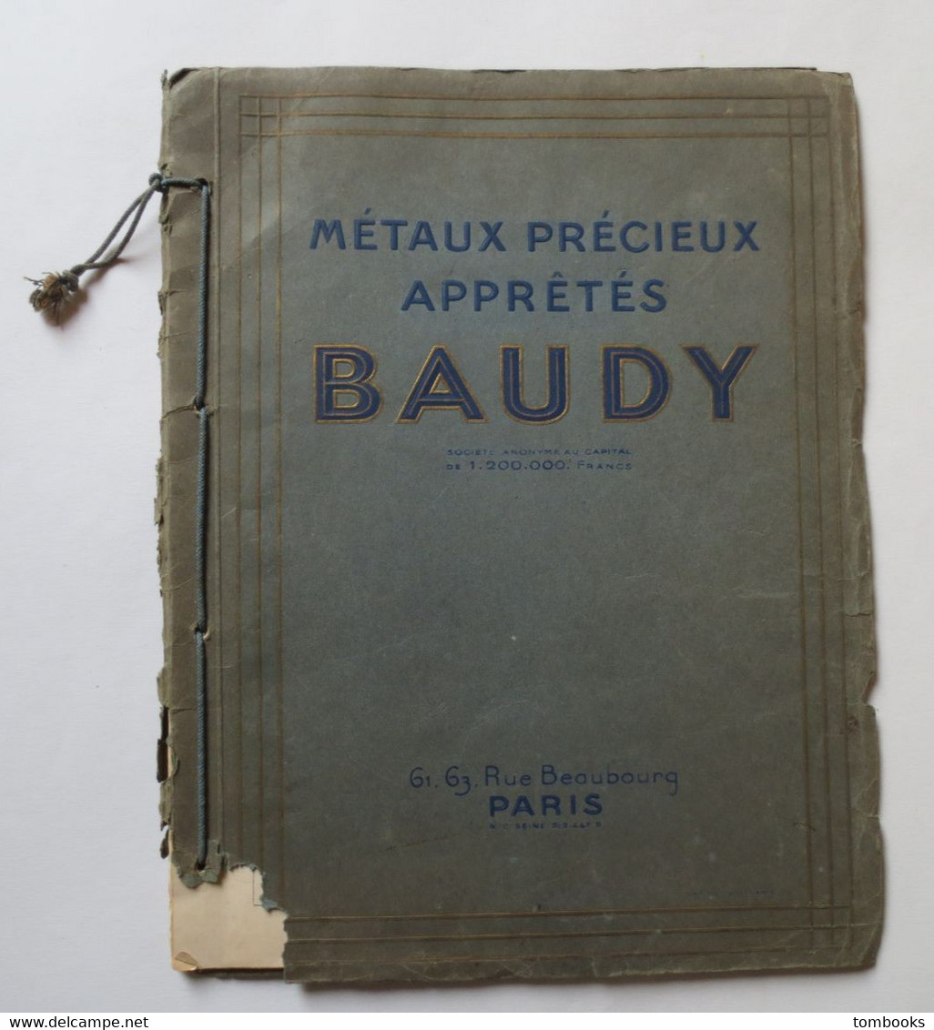 Catalogues - Bijouterie - Joaillerie - Fabricant Maison Baudy -61 - 63 Rue Baubourg -  Métaux précieux apprêtés - 1950 -