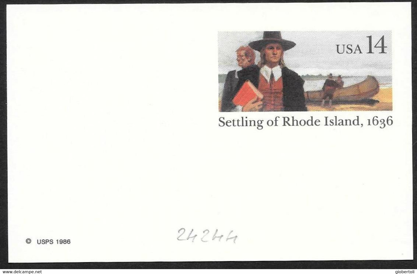 Stati Uniti/United States/États-Unis: Intero, Stationery, Entier, Roger Williams - Theologians