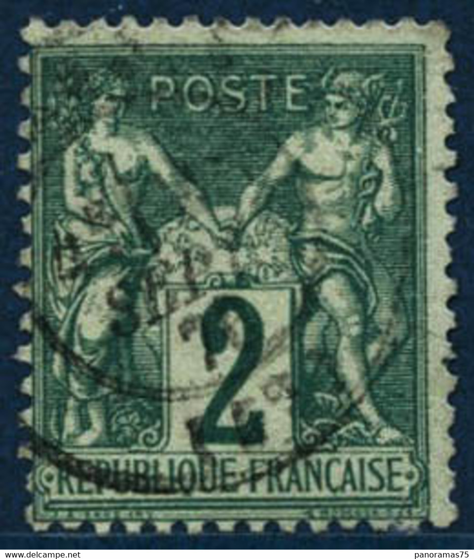 Oblit. N°62 2c Vert - TB - 1876-1878 Sage (Typ I)