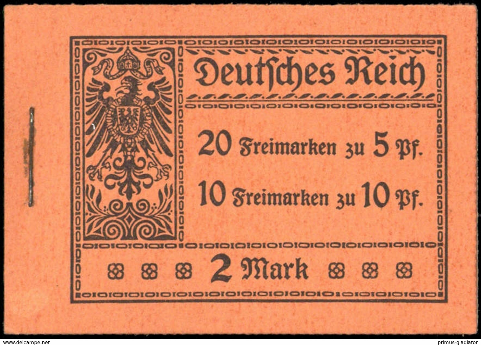 1913, Deutsches Reich, MH 5.17 A - Markenheftchen