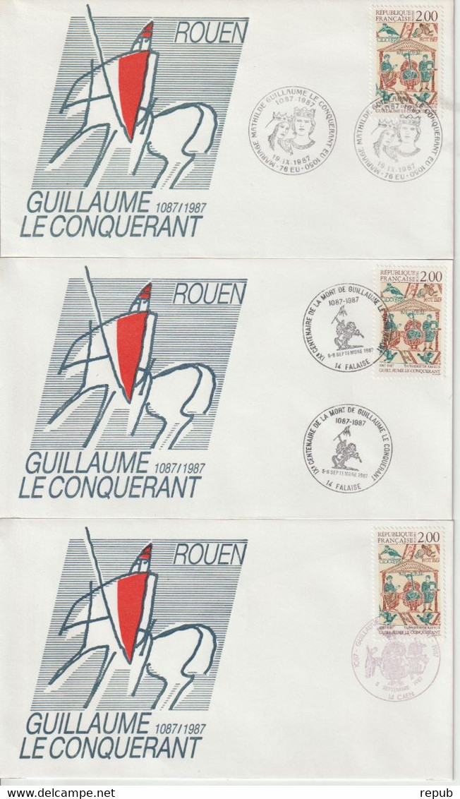 France FDC 1987 Guillaume Le Conquérant 2492 - 1980-1989