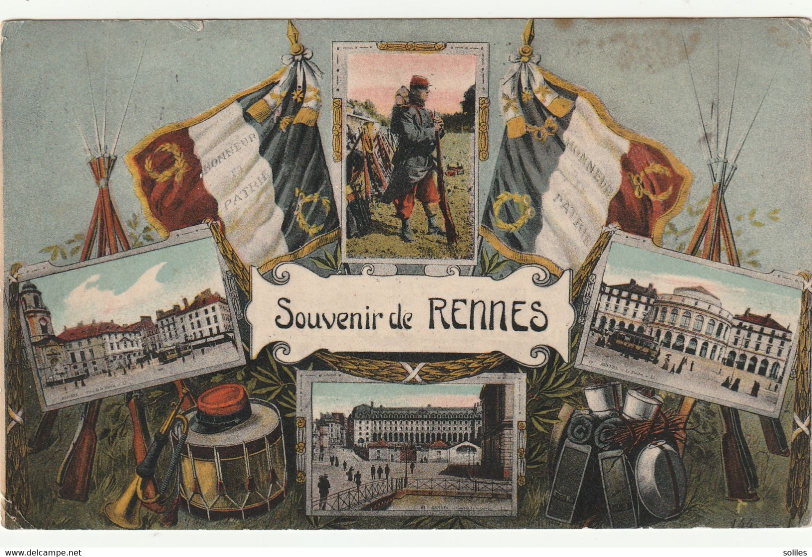 SOUVENIR DE RENNES -   Courrier D'un Soldat Belge - Patriotic