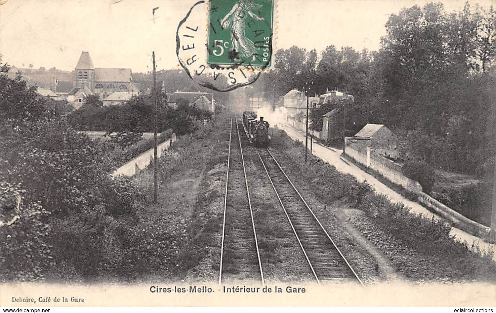 Cires-lès-Mello     60        Intérieur De La Gare   - Train -  2 -  Petite Déchirure    (voir Scan) - Autres & Non Classés