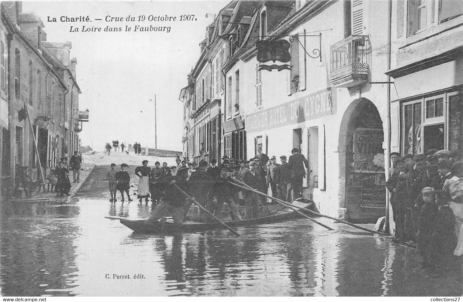 58-LA-CHARITE- CRUE DU 19 OCTOBRE 1907- LA LOIRE DANS LE FAUBOURG - La Charité Sur Loire