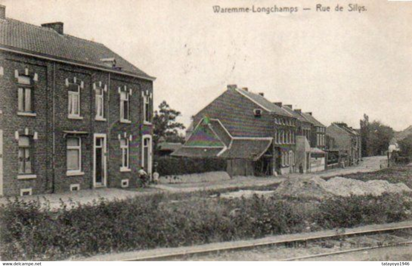 Waremme-Longchamps Rue De Silys Rails Du Tram Circulé En 1910 - La Calamine - Kelmis