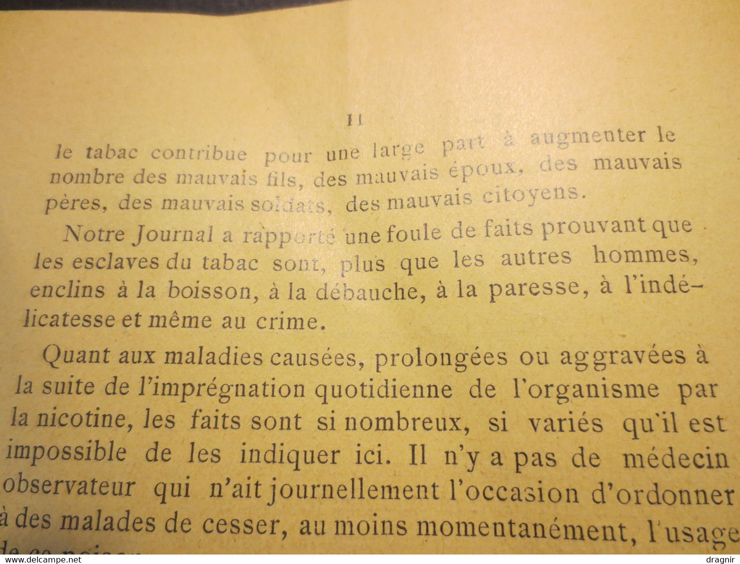 Le Tabac - Société Contre L'Abus Du Tabac -  Imprimés  Par M. Decroix - 1880 - RARE - - Documents