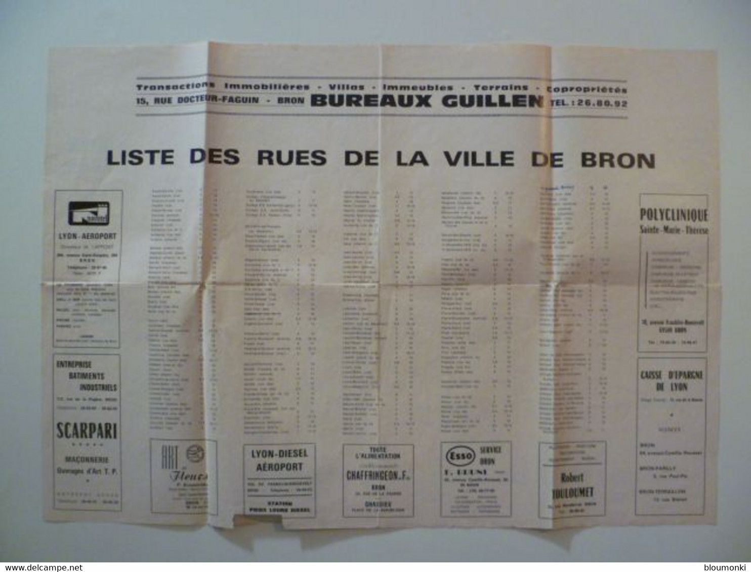 Plan De BRON (69) Années 70 + 1 Plan Plus Récent - Other Plans