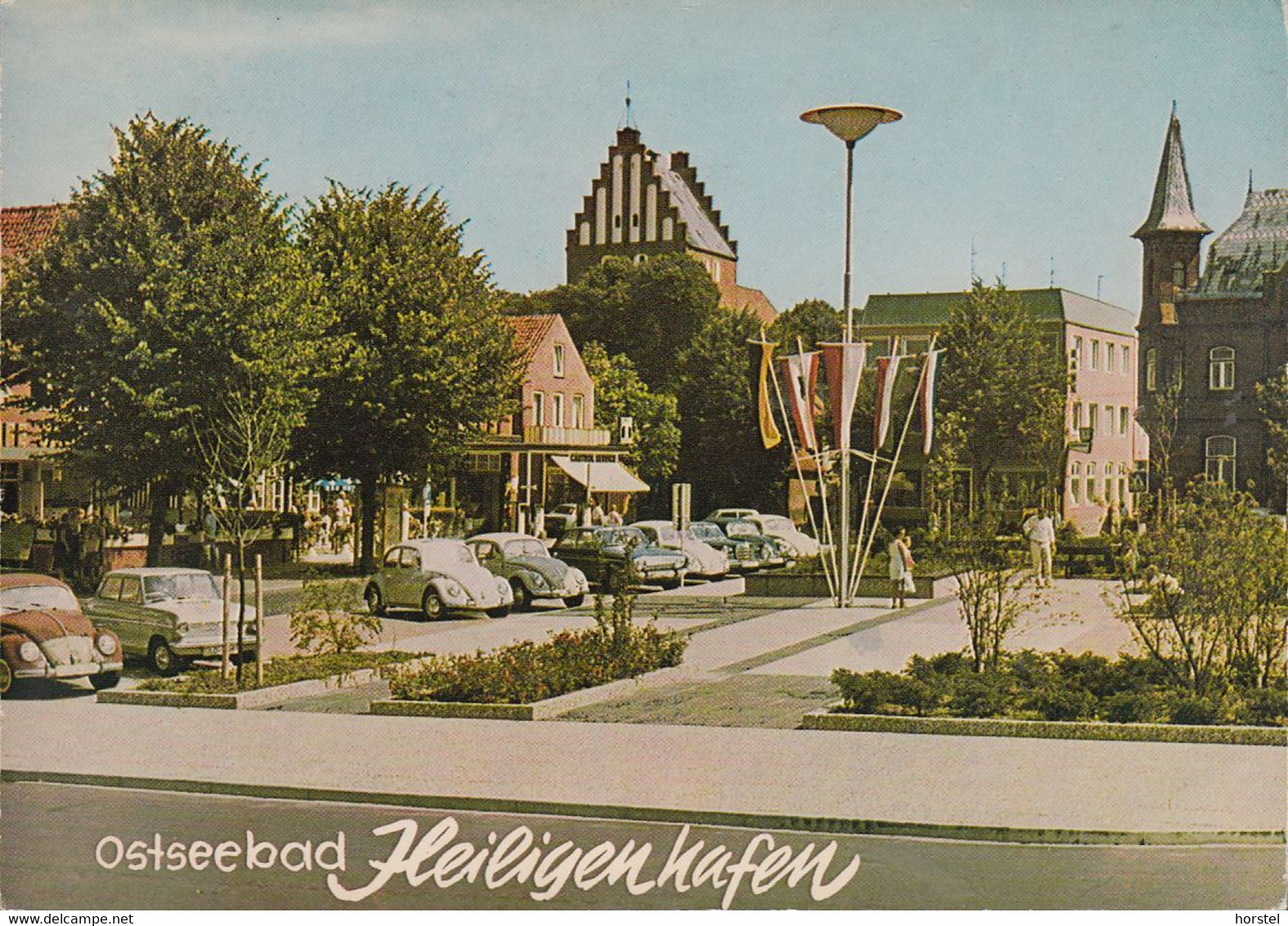 D-23774 Heiligenhafen - Ostseebad - Marktplatz - Cars - VW Käfer - Opel Kadett - Ford Taunus - Nice Stamp - Heiligenhafen