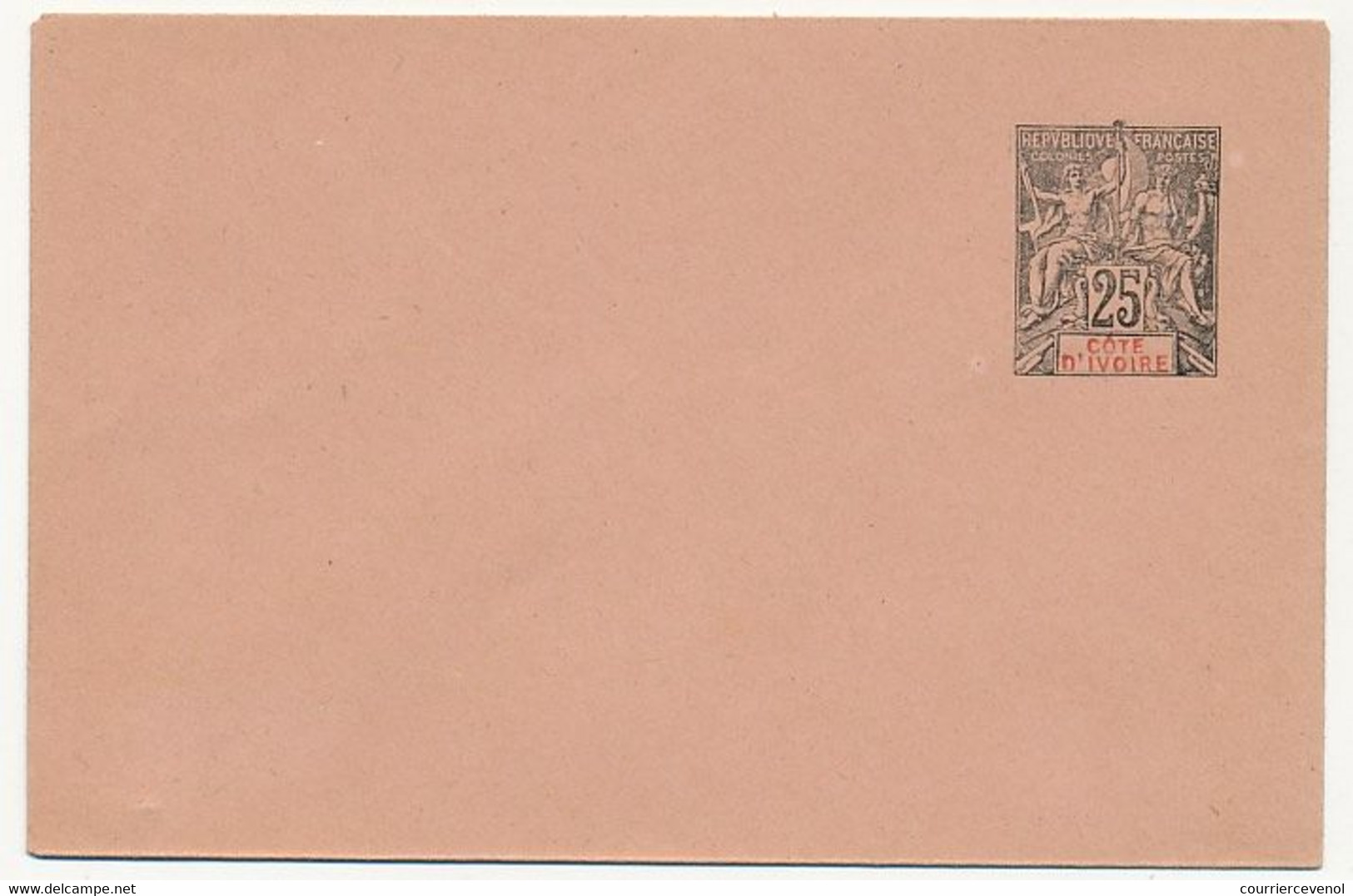 COTE D'IVOIRE - Entier Postal (enveloppe) 25c Groupe Impression Terne - Ref EN 5 - 116 X 76 Mm - Neufs