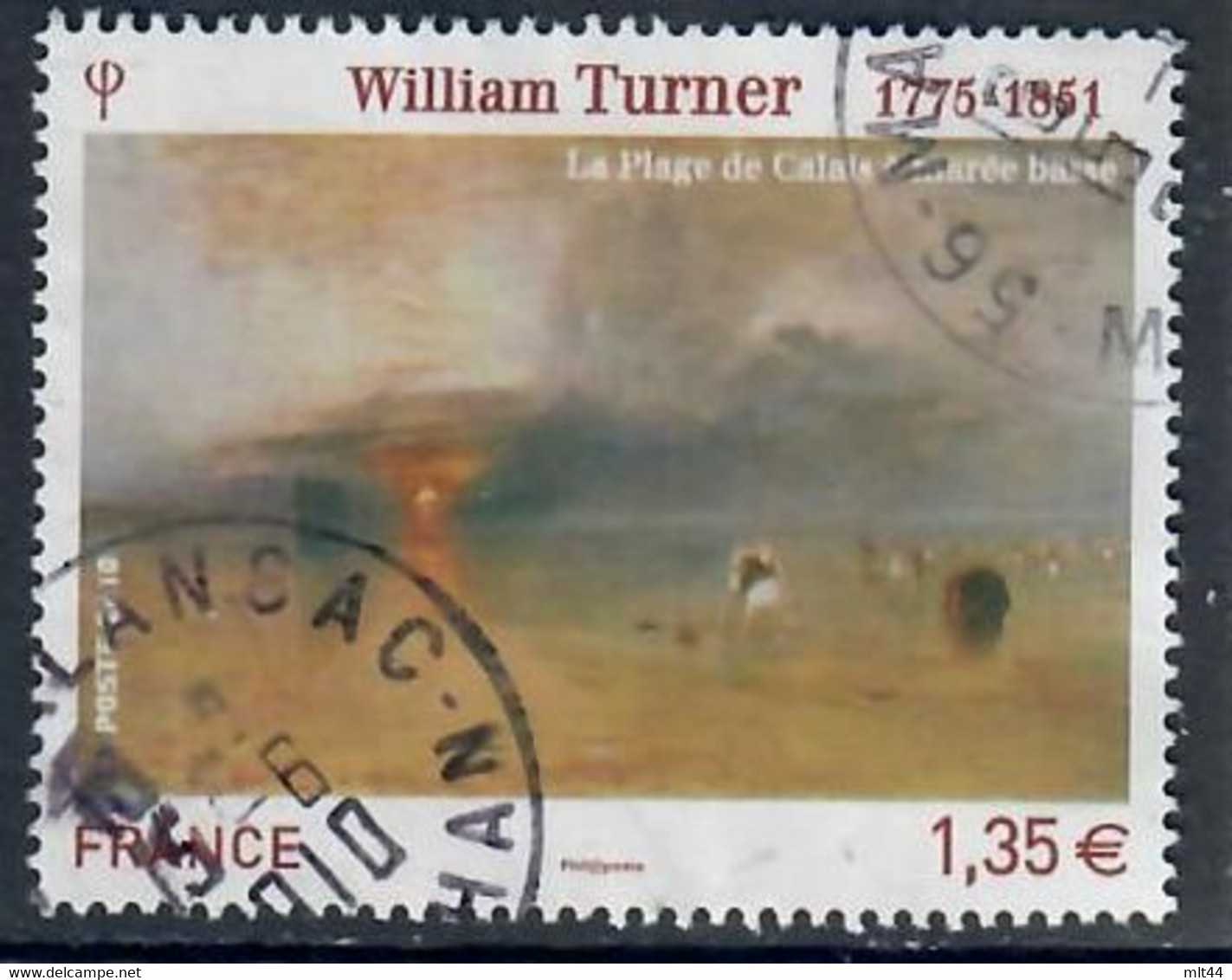 YT 4438-2  Serie Artistique W. Turner-cachet Rond - 2010-.. Matasellados