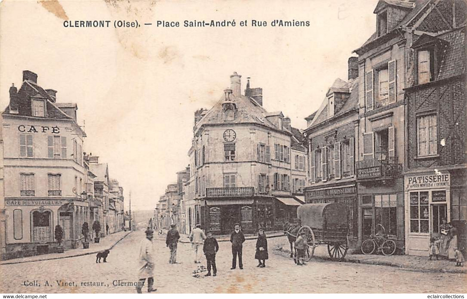 Clermont         60        Place Saint André Et Rue D'Amiens      (voir Scan) - Clermont