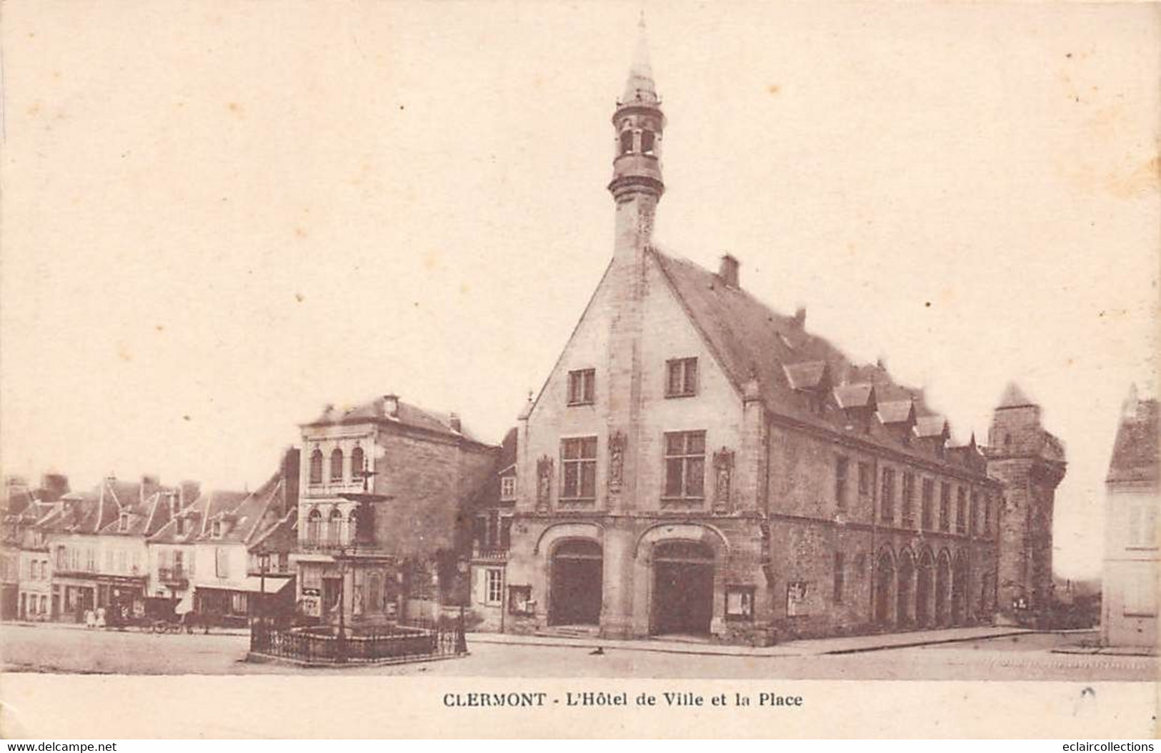 Clermont         60        Place Et Hôtel De Ville      (voir Scan) - Clermont