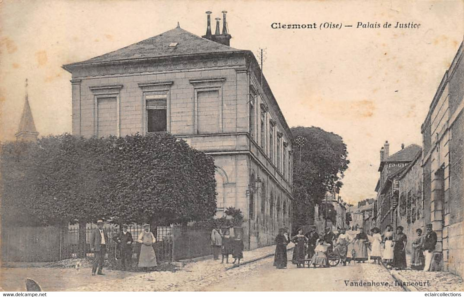 Clermont        60           Rue Et Palais De Justice        (voir Scan) - Clermont